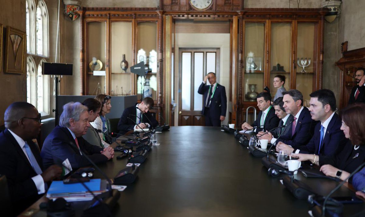 COP31 President-Designate and Minister of Environment, Urbanization and Climate Change Kurum Meets with UN Secretary-General Guterres in London