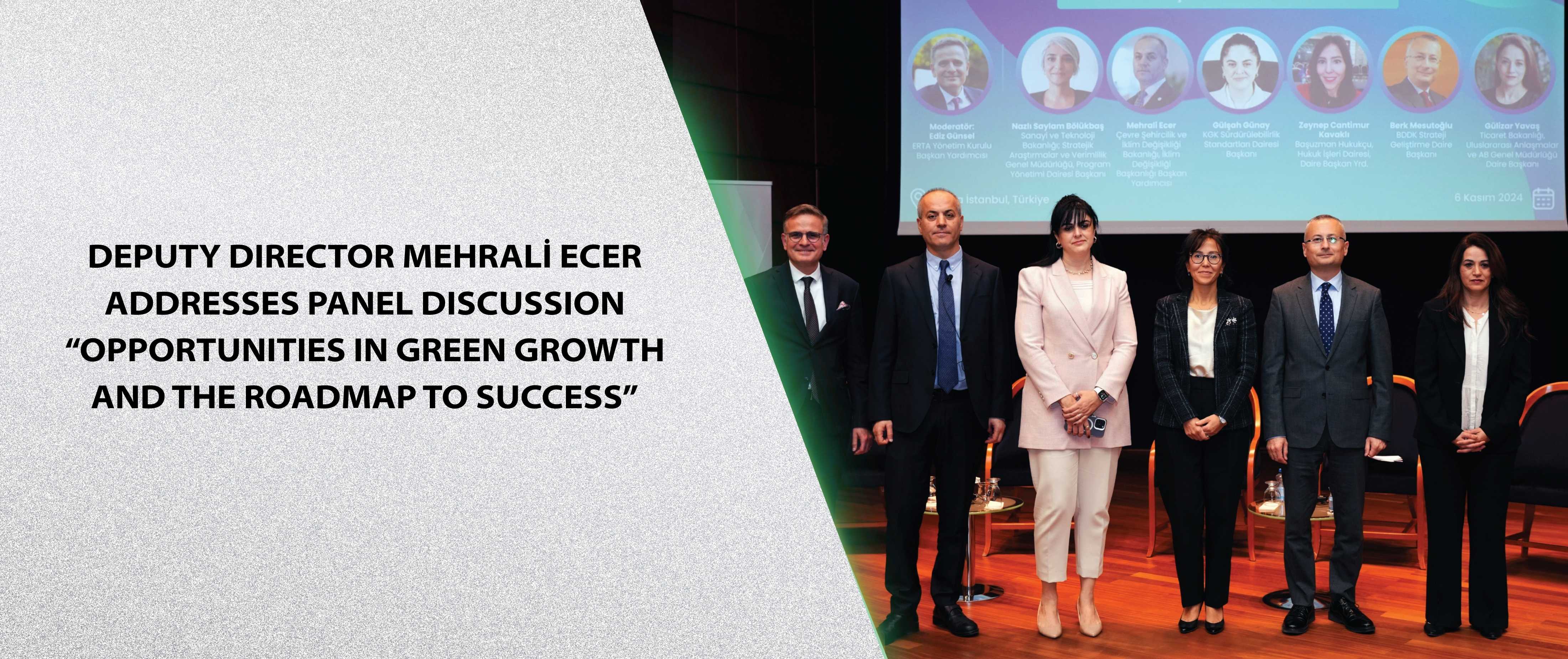Deputy Director Mehrali Ecer Addresses Panel Discussion “Opportunities in Green Growth and the Roadmap to Success”