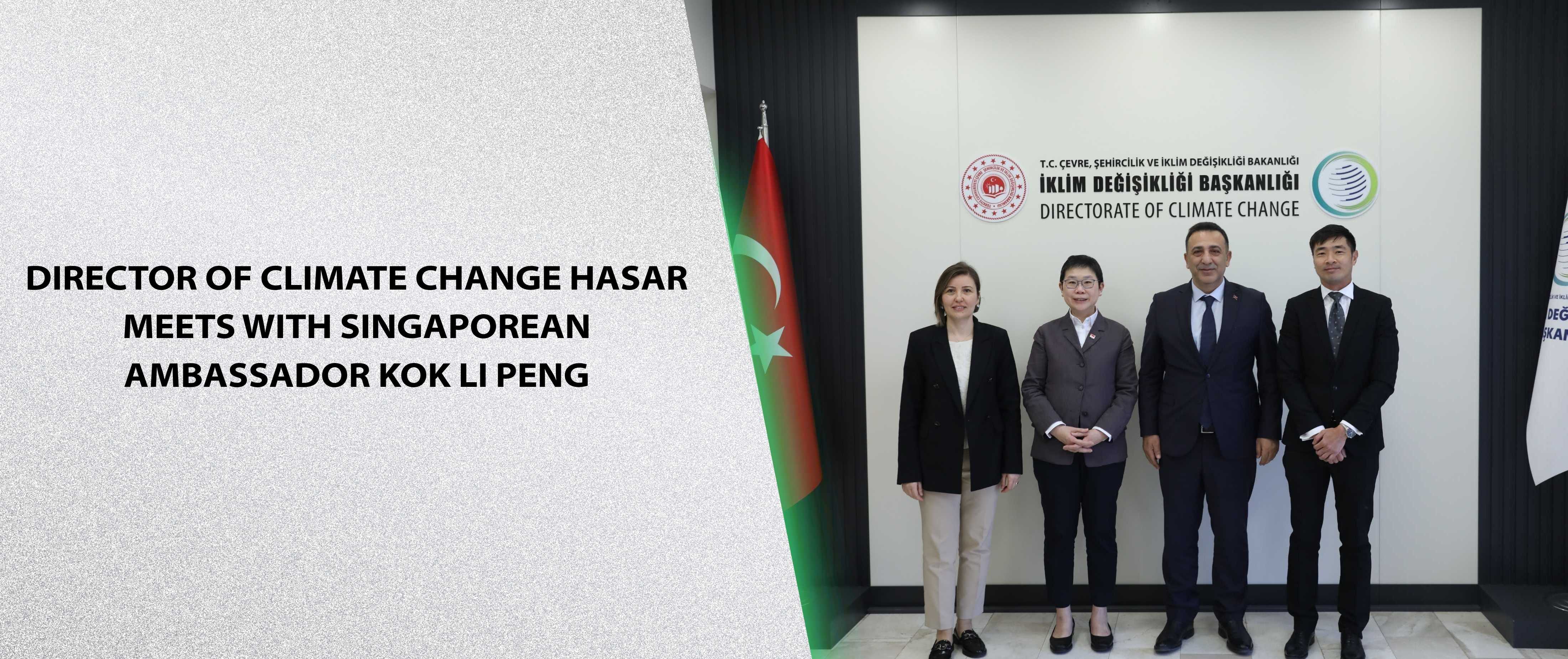 Director of Climate Change Hasar Meets with Singaporean Ambassador Kok Li Peng