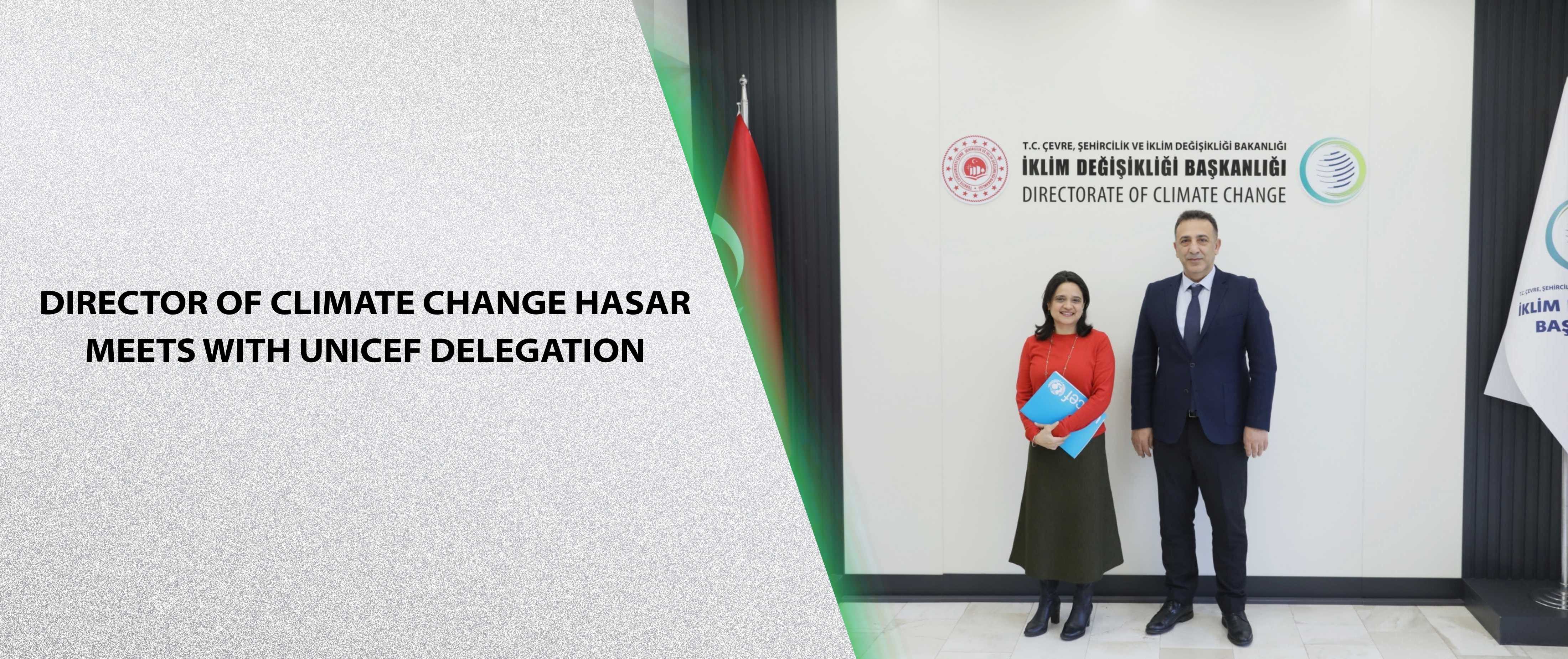 Director of Climate Change Hasar Meets with UNICEF Delegation