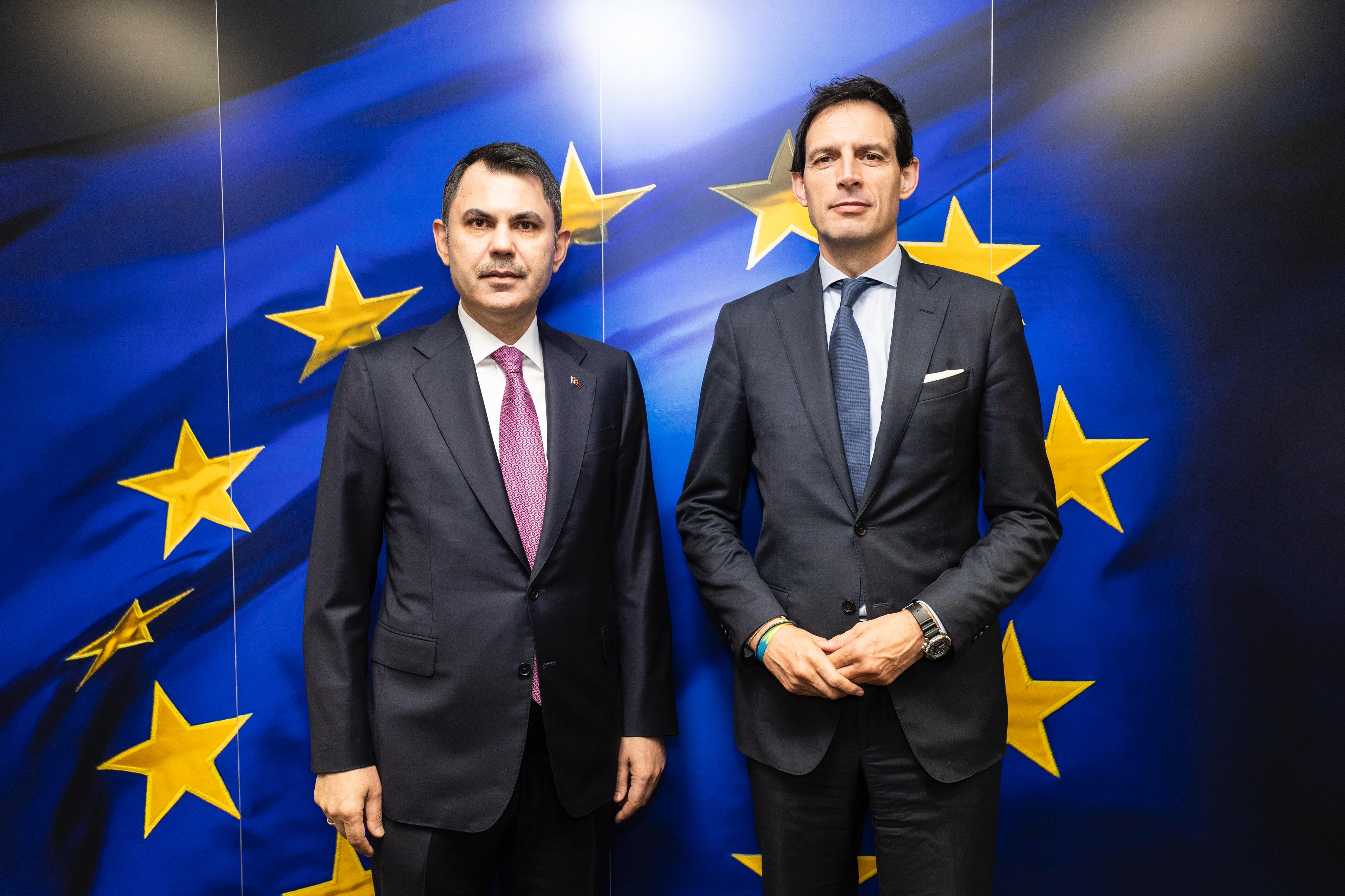 Minister Kurum Meets EU Commissioner for Climate Action Hoekstra in Brussels