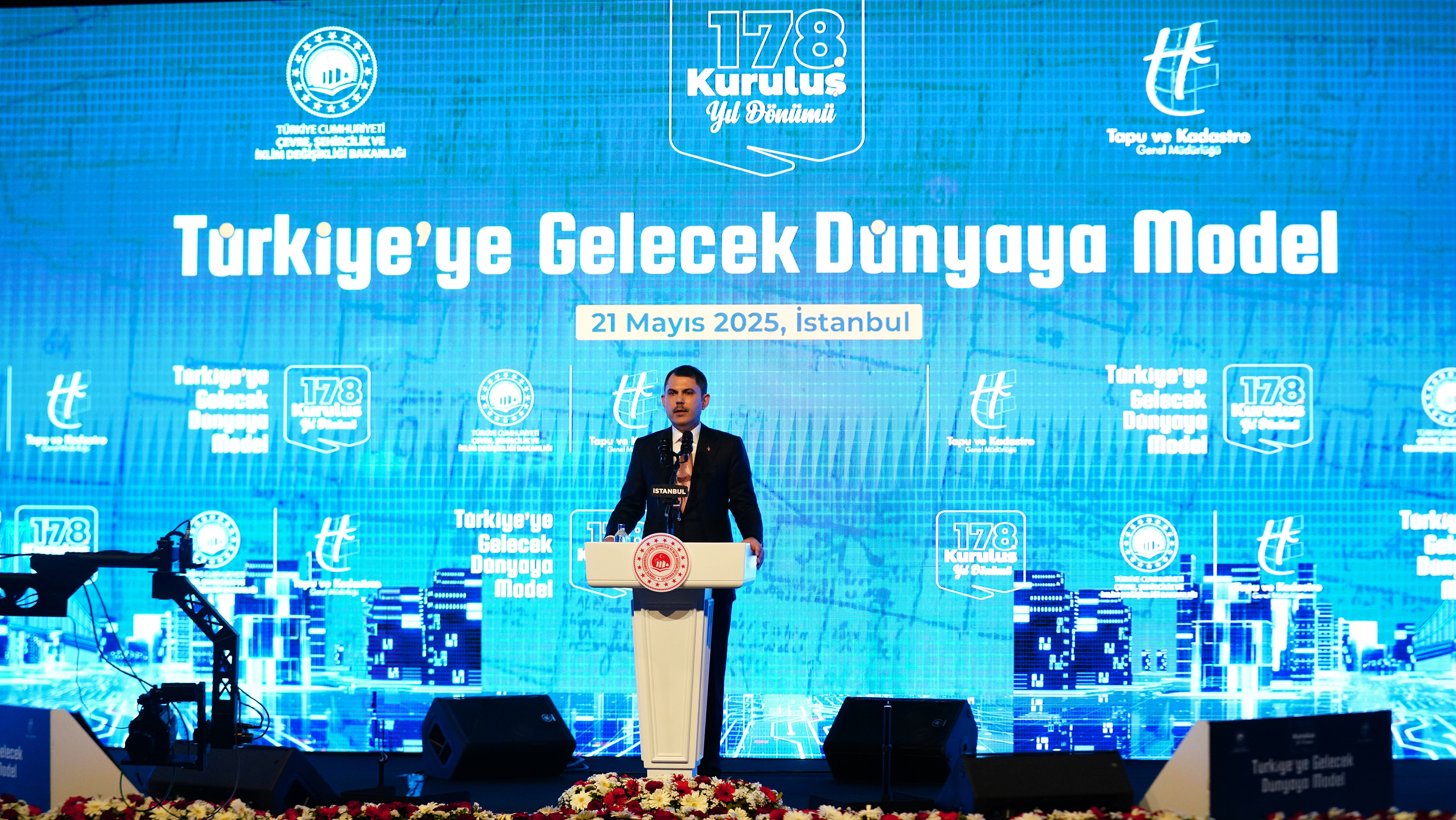Çevre, Şehircilik ve İklim Değişikliği Bakanı Kurum, Tapu ve Kadastro Genel Müdürlüğü'nün 178. Kuruluş Yıl Dönümü programına katıldı