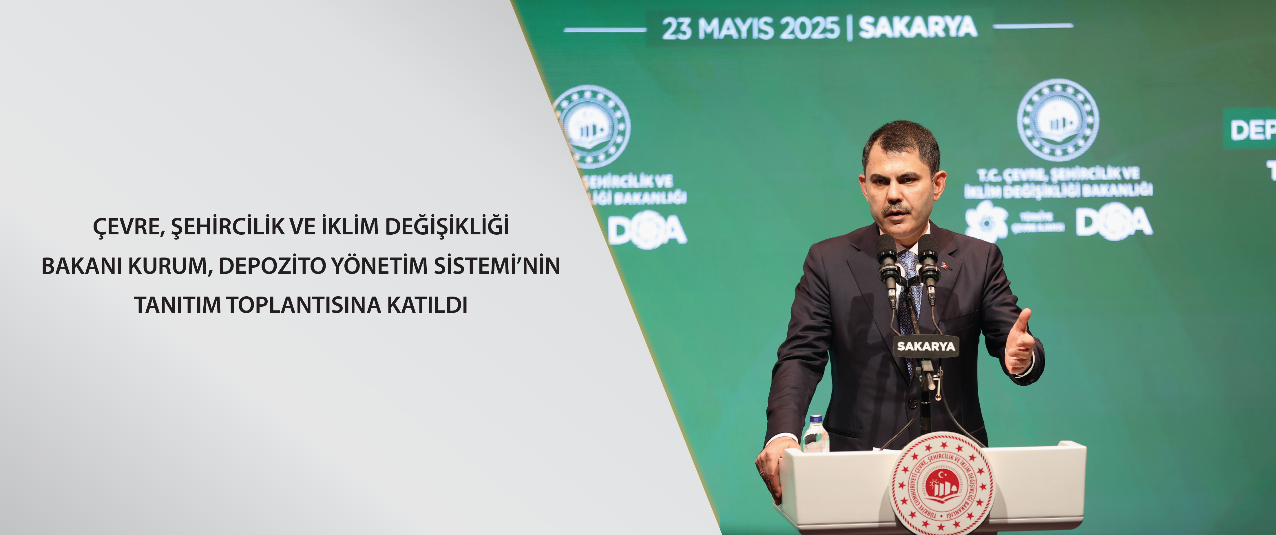 Çevre, Şehircilik ve İklim Değişikliği Bakanı Kurum, Depozito Yönetim Sistemi’nin tanıtım toplantısına katıldı