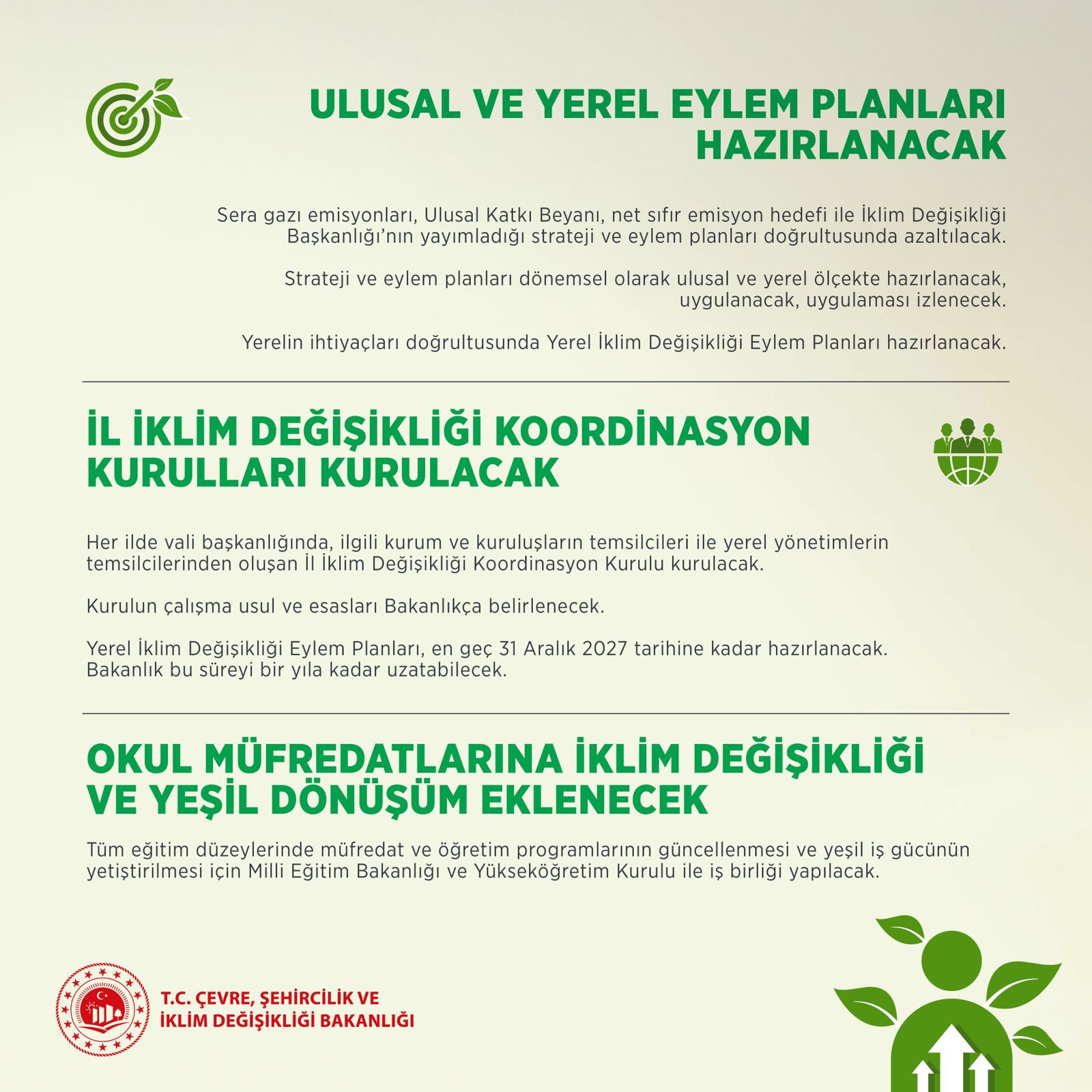 Çevre, Şehircilik ve İklim Değişikliği Bakanı Kurum, İklim Kanunu hakkında paylaşımda bulundu
