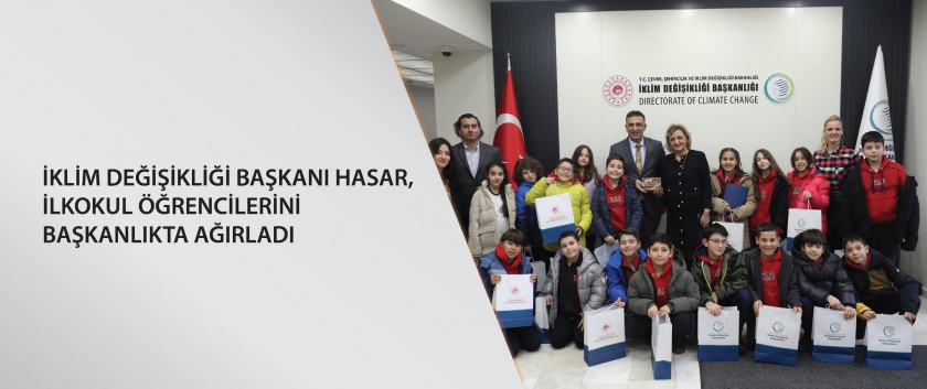 İklim Değişikliği Başkanı Hasar, ilkokul öğrencilerini Başkanlıkta ağırladı…