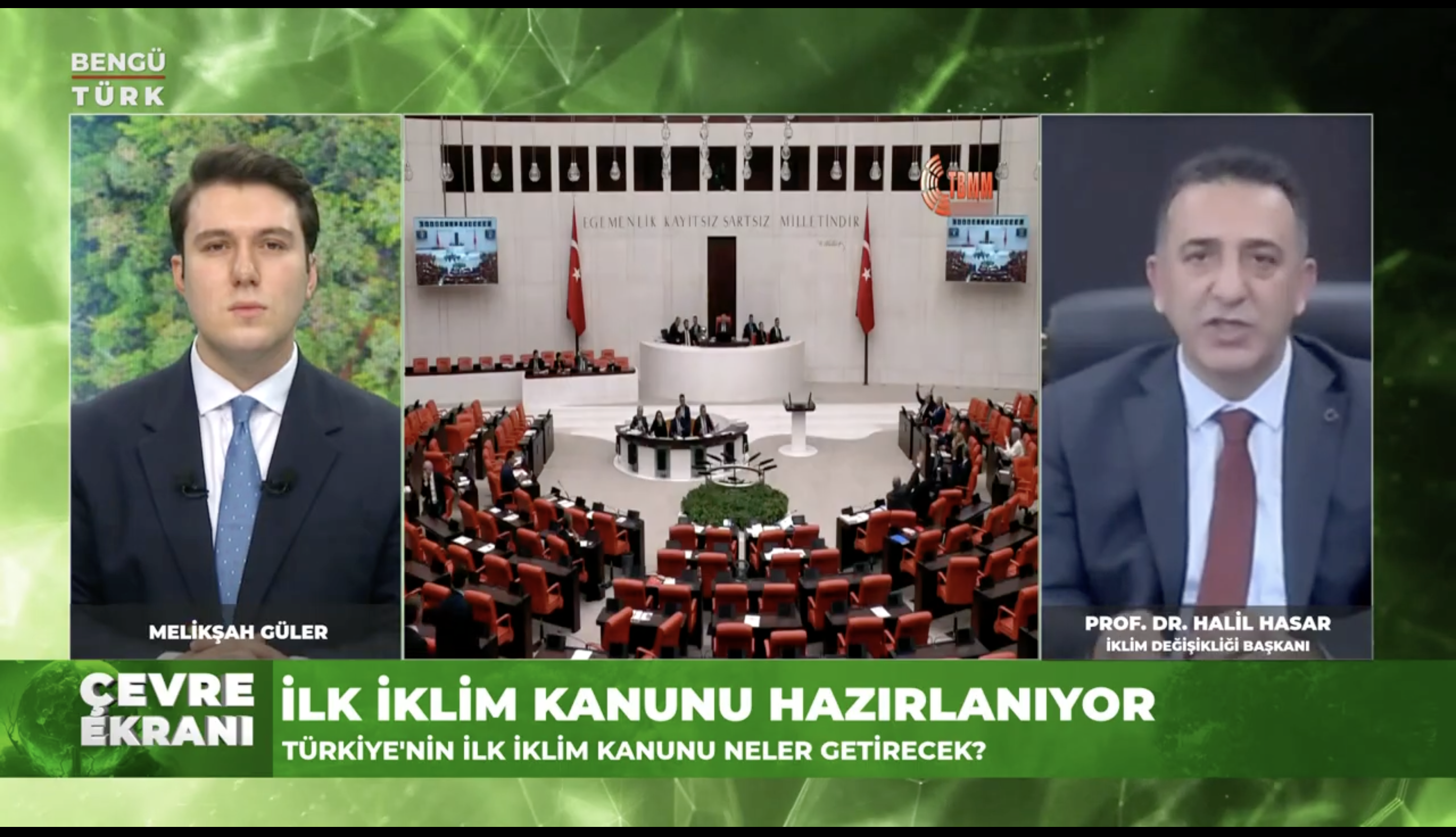 İklim Değişikliği Başkanı Hasar, Bengü Türk’e konuk oldu