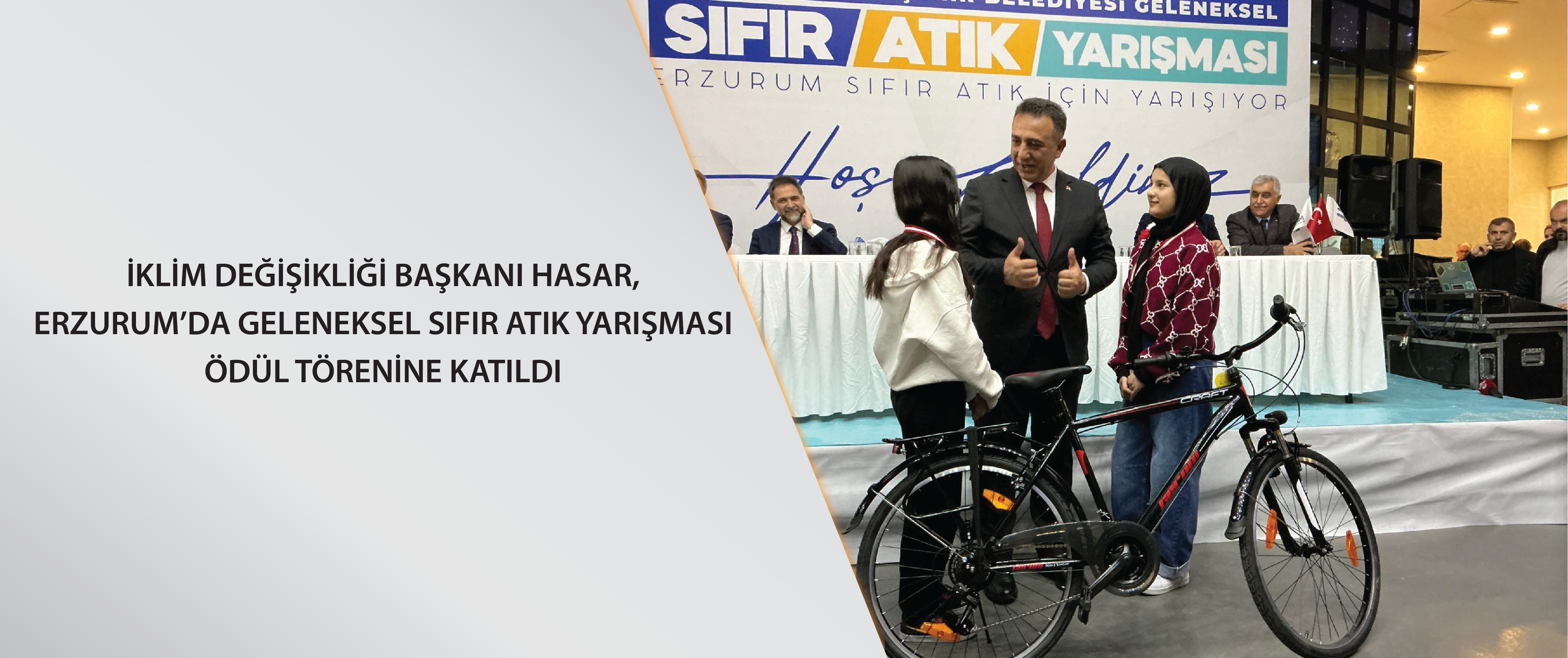 İklim Değişikliği Başkanı Hasar, Erzurum’da ‘Geleneksel Sıfır Atık Yarışması Ödül Töreni’ne katıldı