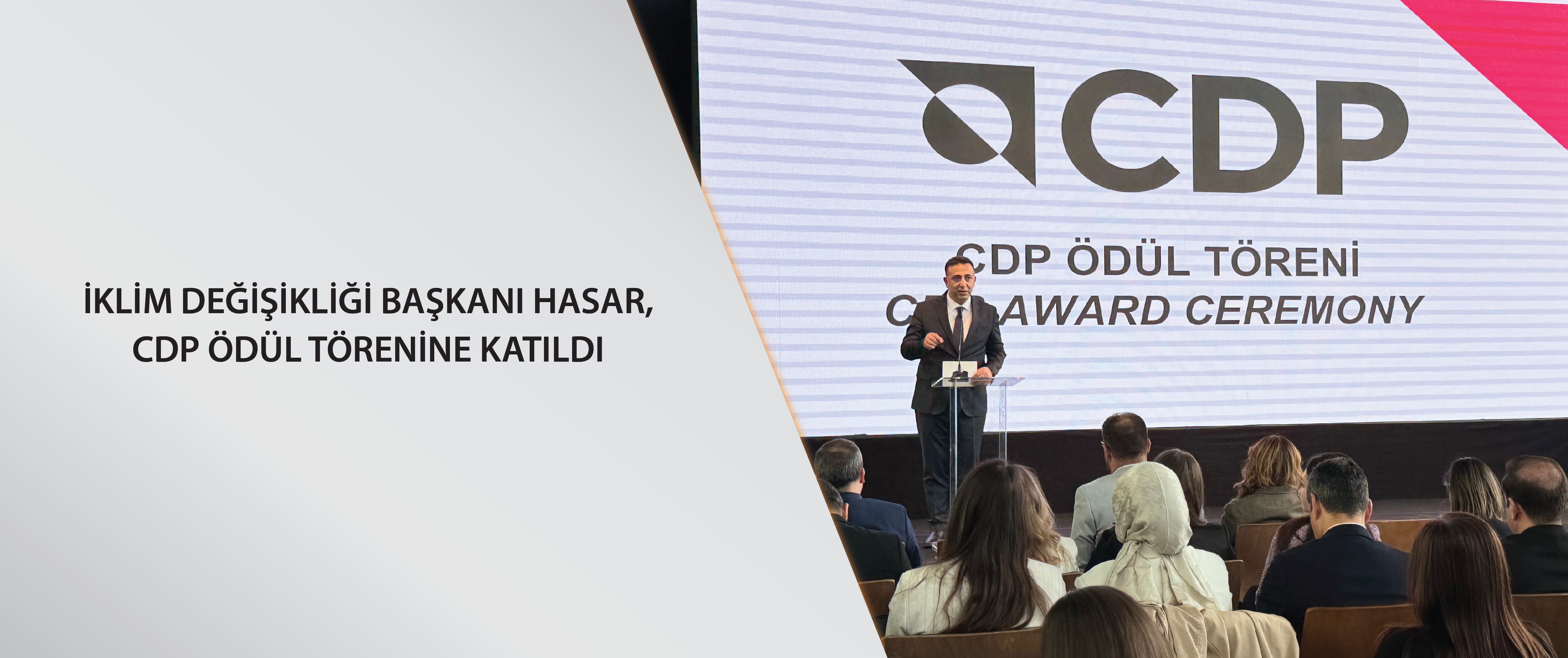 İklim Değişikliği Başkanı Hasar, ‘CDP Ödül Töreni’ne katıldı