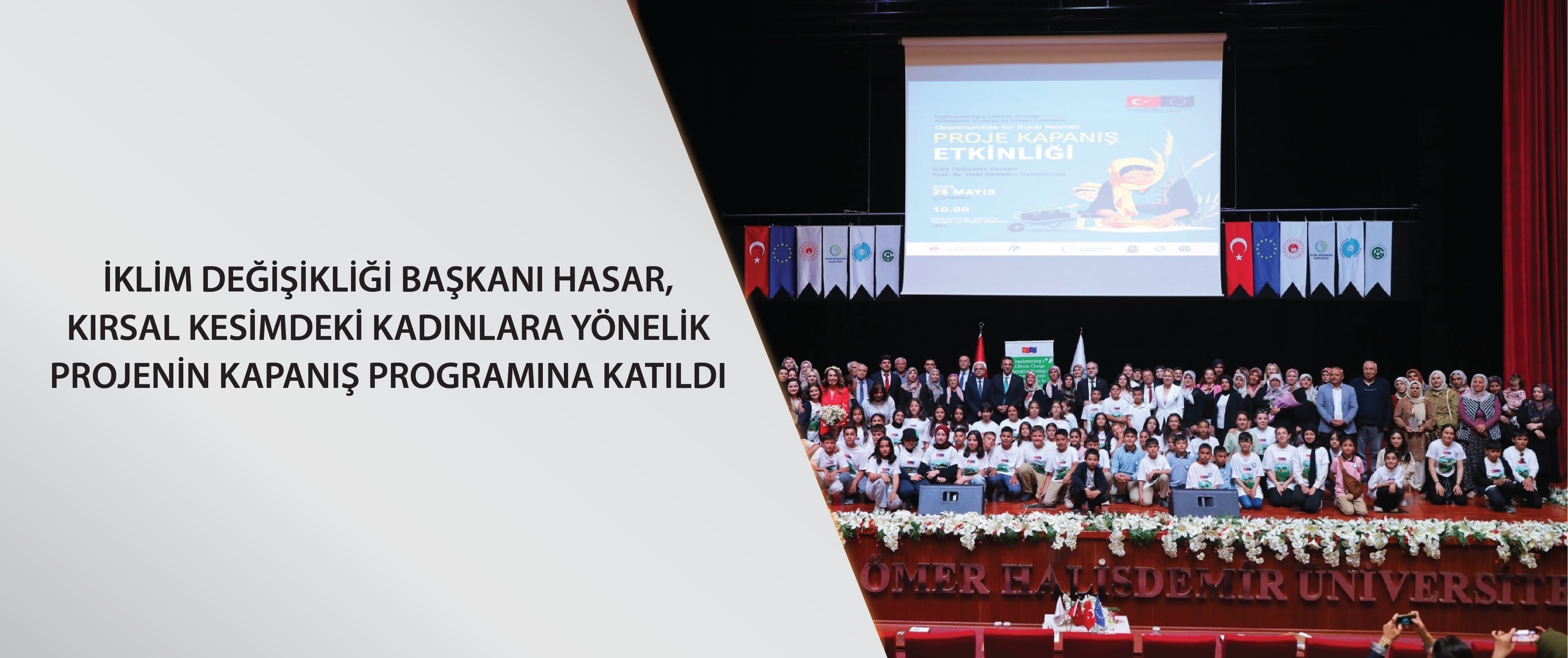 İklim Değişikliği Başkanı Hasar, kırsal kesimdeki kadınlara yönelik projenin kapanış programına katıldı