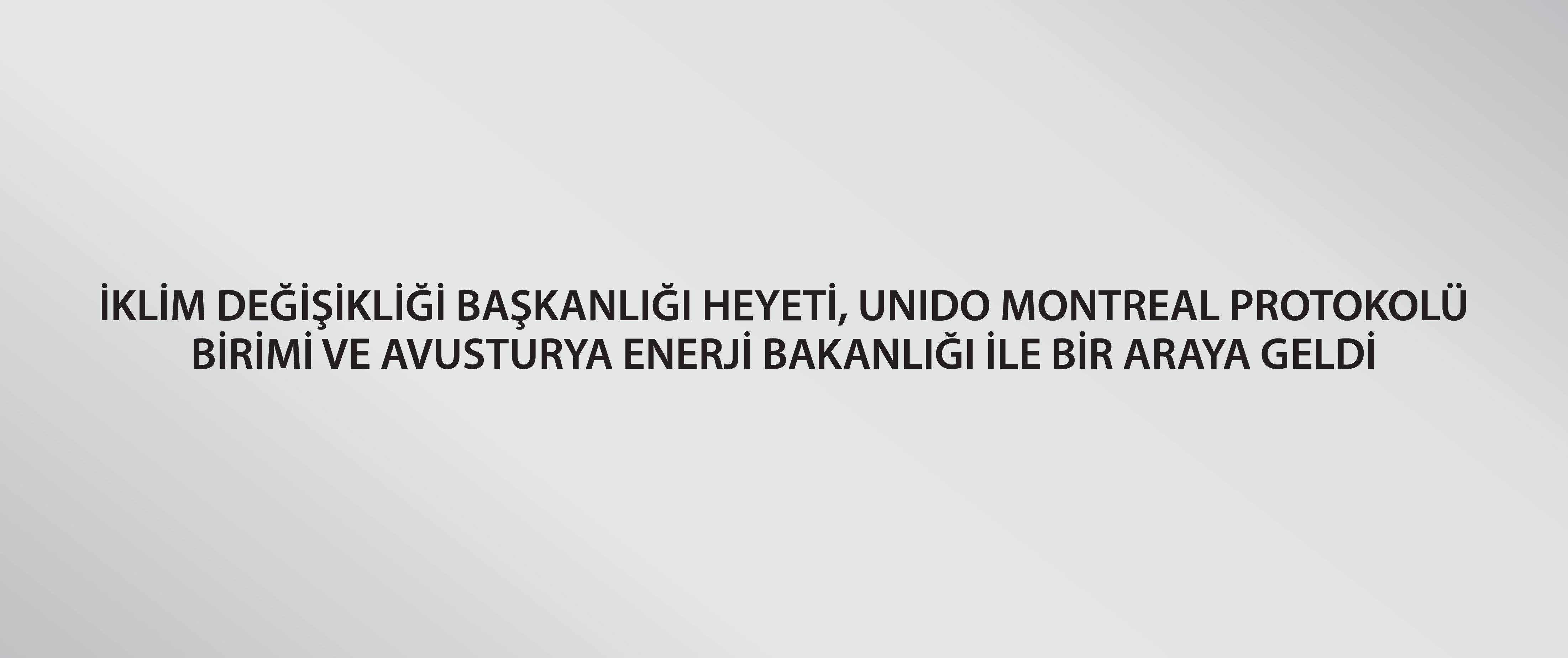 İklim Değişikliği Başkanlığı heyeti, UNIDO Montreal Protokolü Birimi ve Avusturya Enerji Bakanlığı ile bir araya geldi