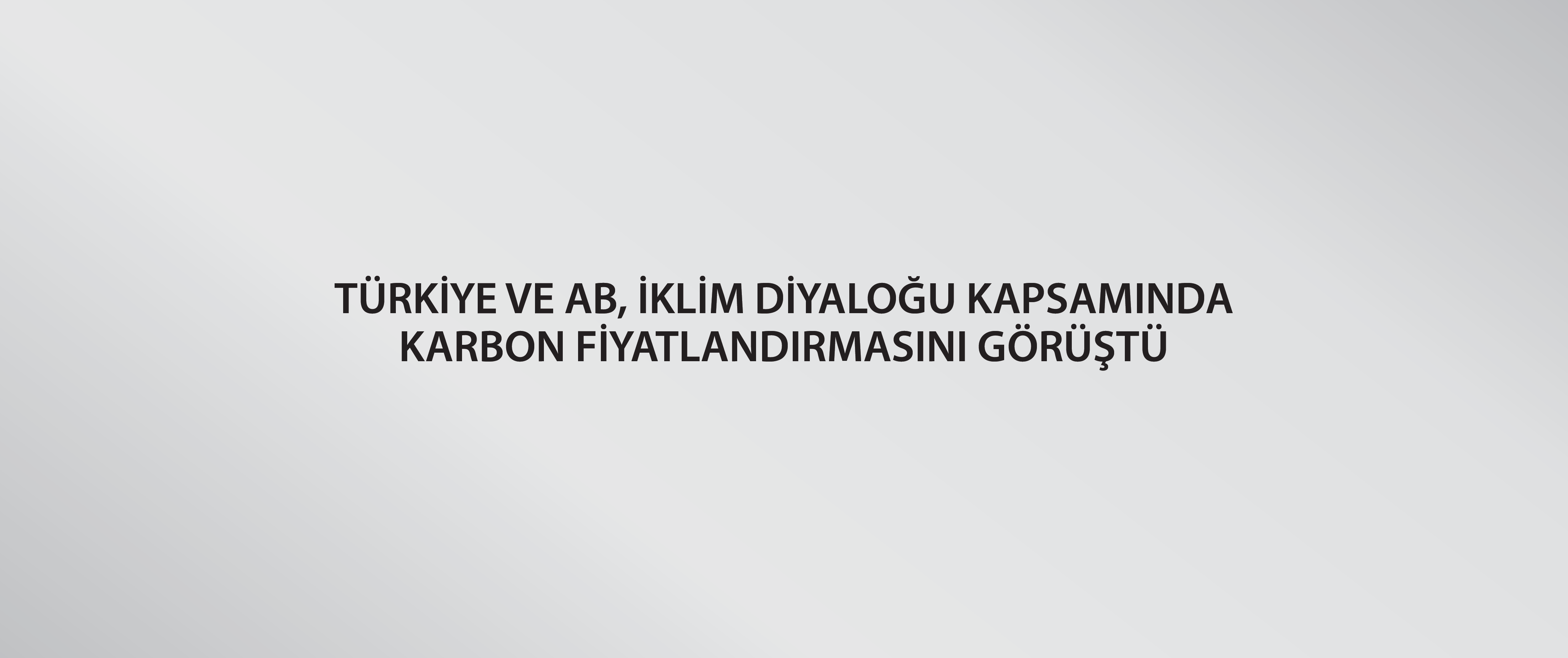 Türkiye ve AB, İklim Diyaloğu Kapsamında Karbon Fiyatlandırmasını görüştü